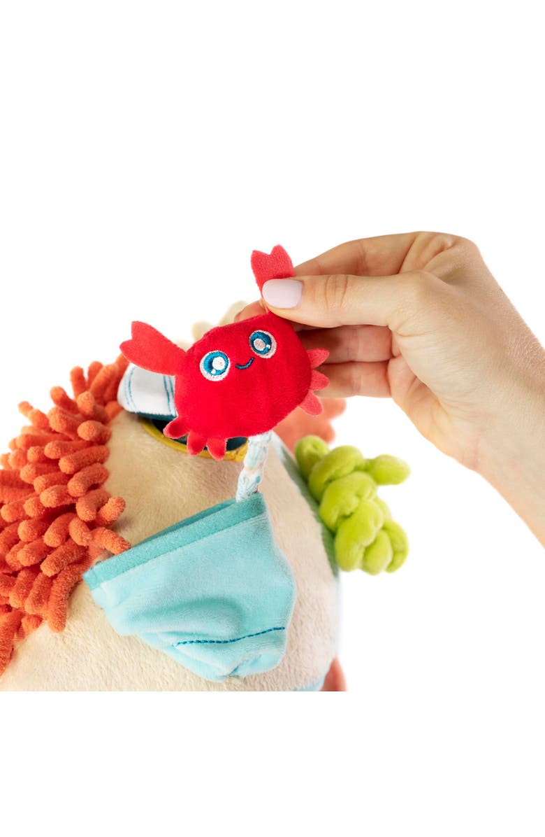 Miniland Sensorial Reef Plush Ocean Themed Baby Toy with Teething Elements, Alternate, color, Blue-Green Multi