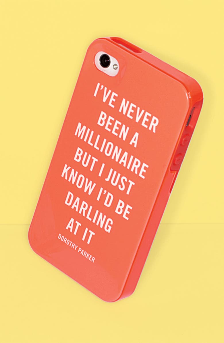 Kate Spade New York 'millionaire quote' iPhone 5 & 5S case, Alternate, color, 