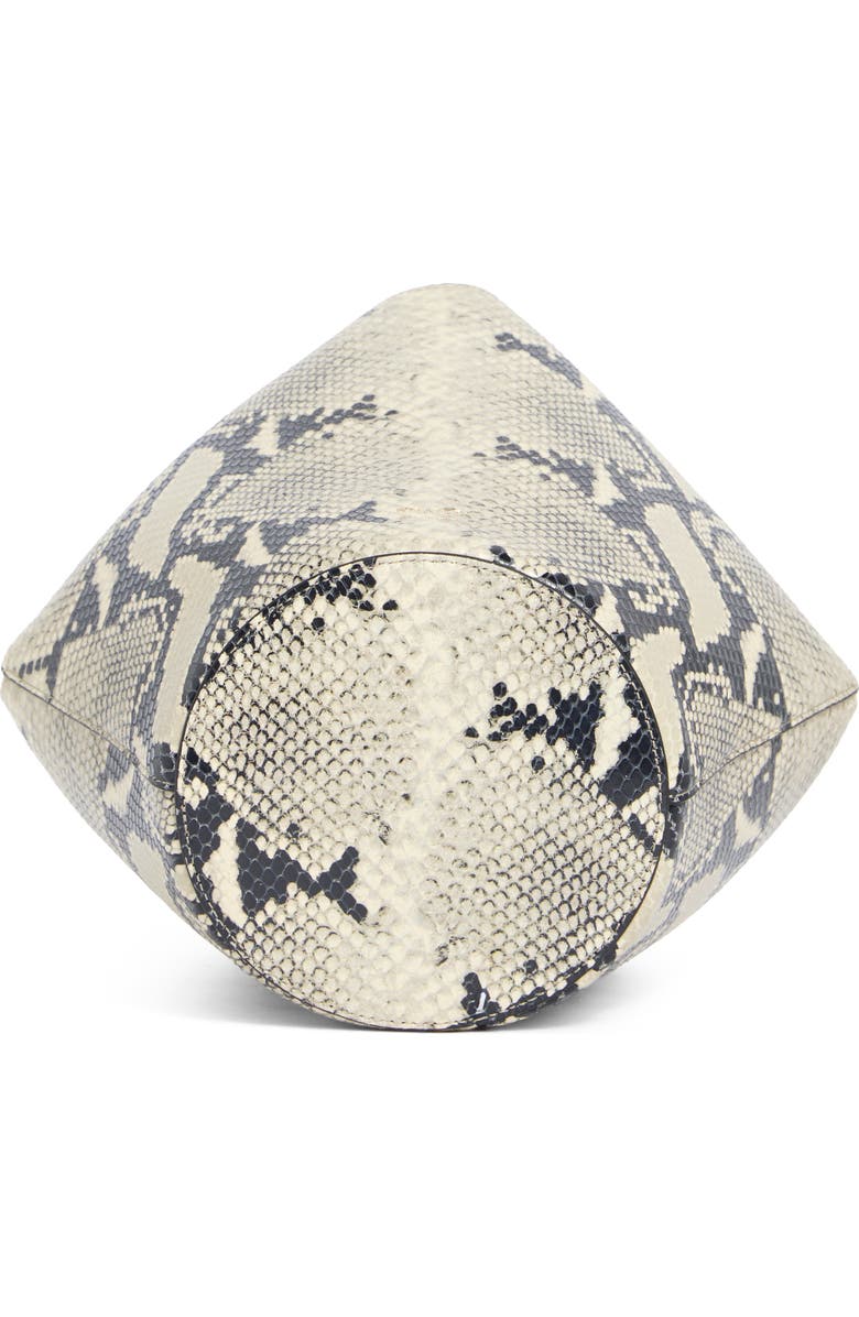 Khaite Mini Lotus Snakeskin Embossed Leather Tote Bag, Alternate, color, 121 Natural