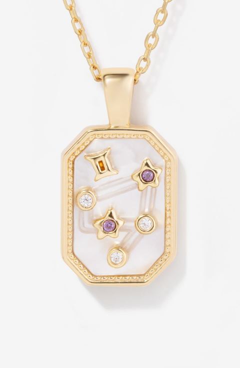 Birthstone Zodiac Charm Necklace