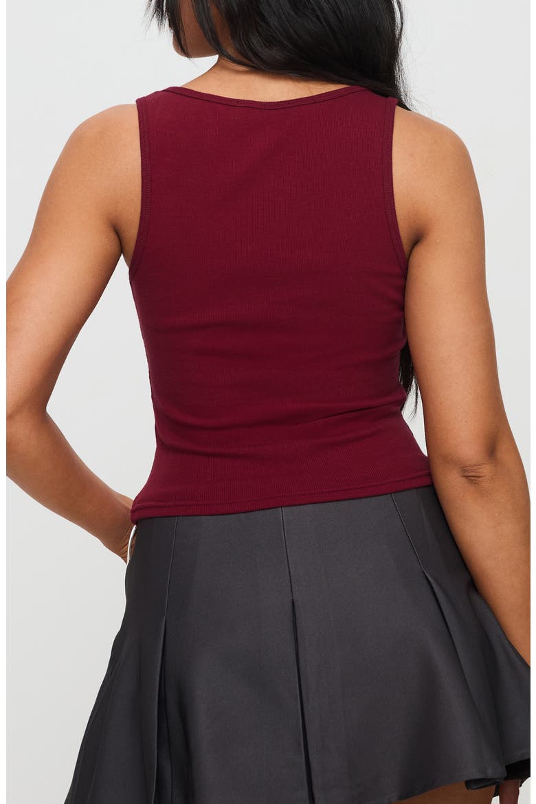 Baseline Square Neck Crop Tank, Alternate, color, RED