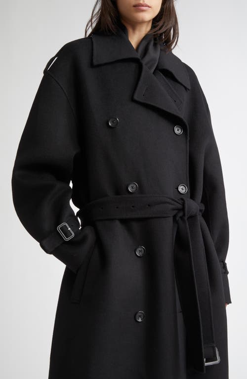 Totême Toteme Double Face Wool Trench Coat In Black