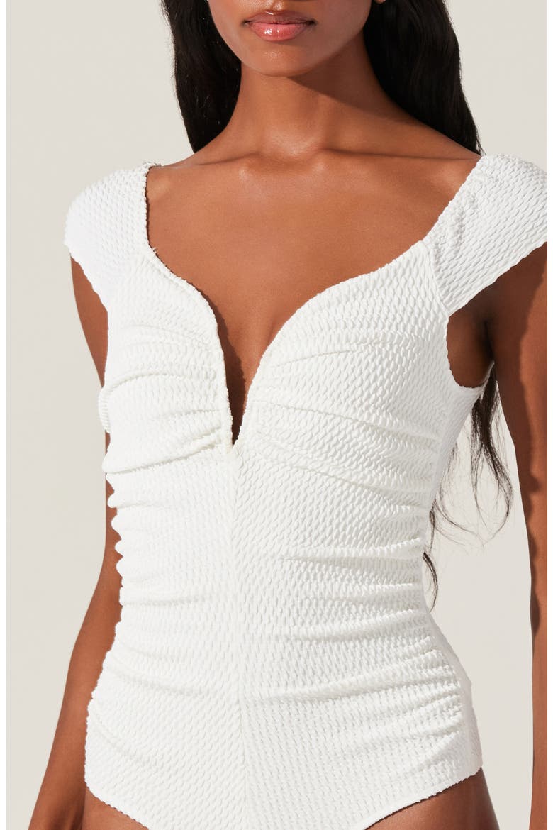Ninette Textured Bodysuit, Alternate, color, WHITE