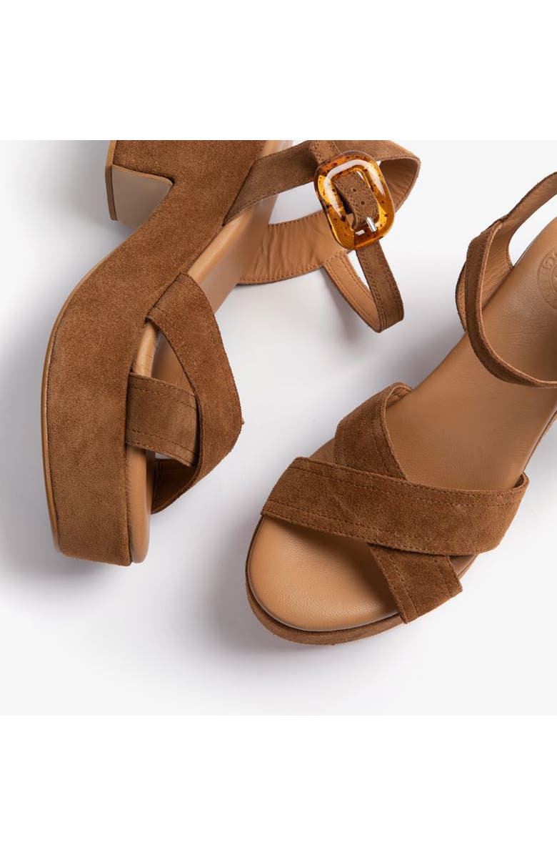 Penelope Chilvers Bella Ankle Strap Platform Sandal, Alternate, color, Peat