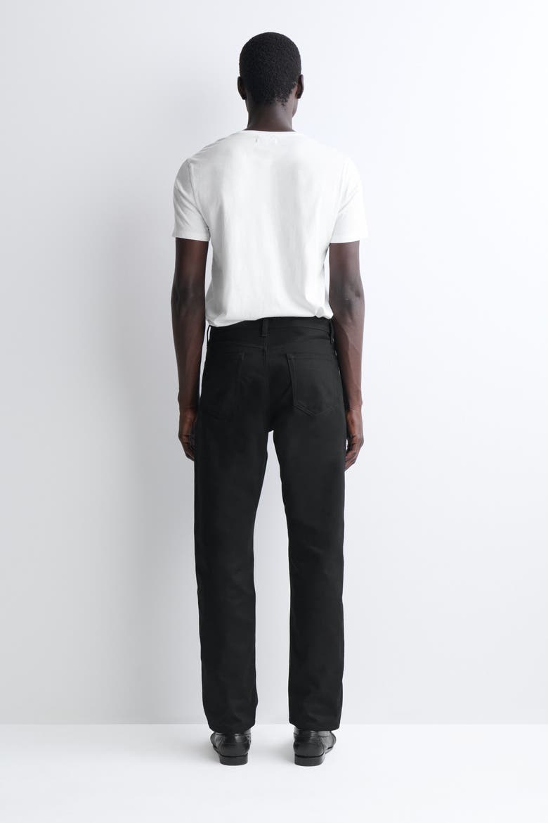 Signature Regular-Fit Straight-Leg Jeans, Alternate, color, BLACK