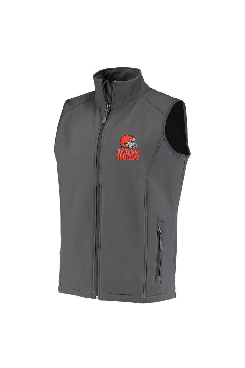 Men's Dunbrooke Charcoal Cleveland Browns Circle Archer Softshell Full-Zip Vest, Alternate, color, Charcoal