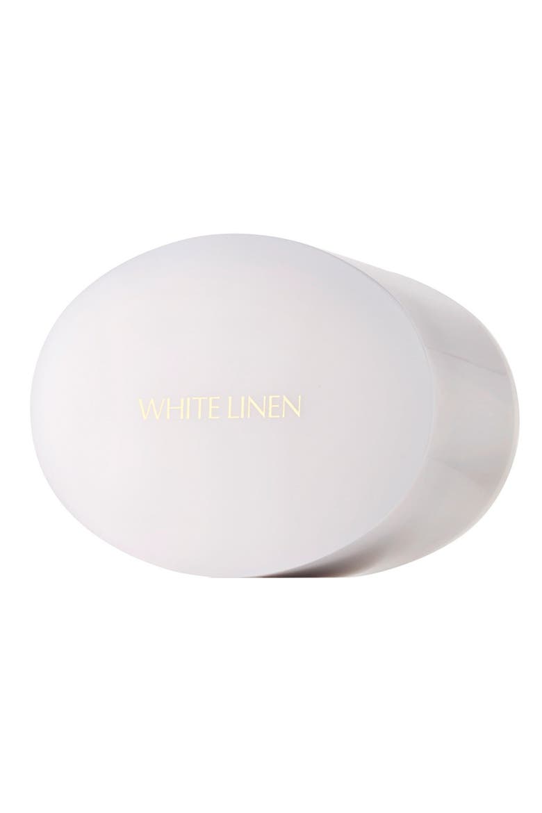 White Linen Perfumed Body Powder with Puff, Main, color, NO COLOR
