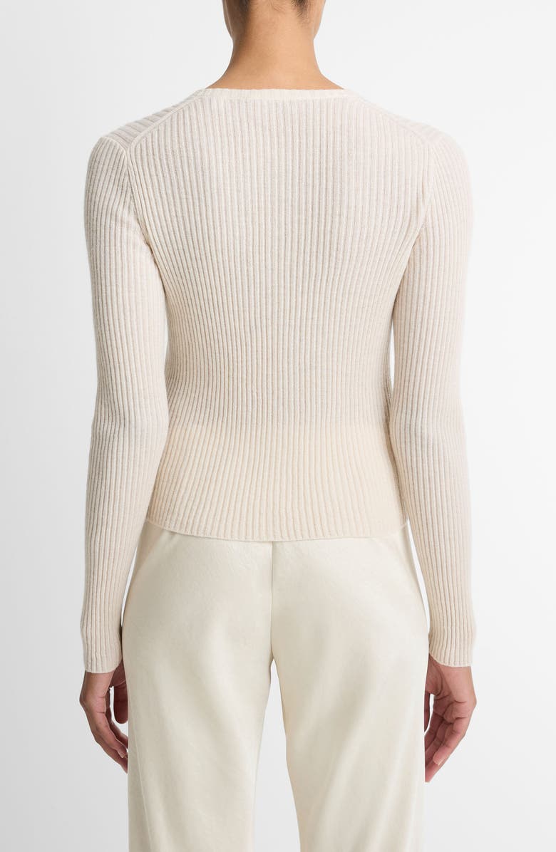 Vince Cashmere & Silk Rib Cardigan, Alternate, color,
