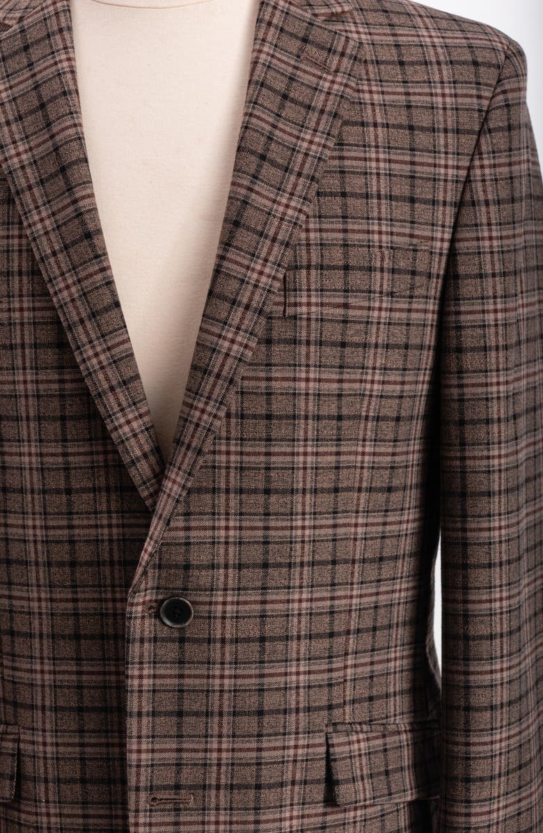 SAVILE ROW CO Plaid Sport Coat, Alternate, color, Tan