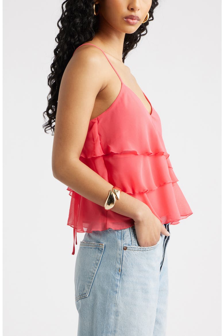 Ruffle Tiered Camisole, Alternate, color, PINK PARADISE