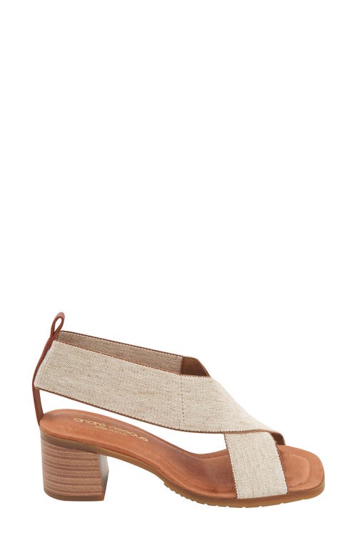 Andre Assous Naira Sandal In Beige Linen