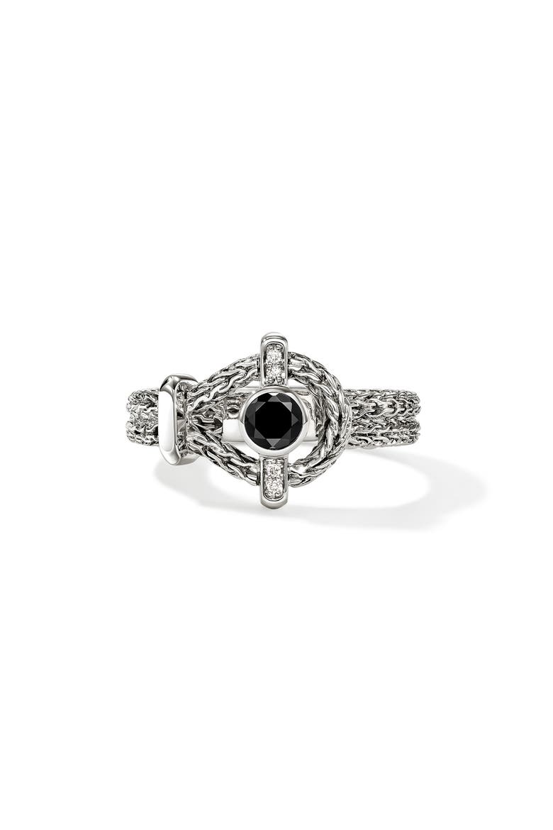 Icon Ring, Sterling Silver, Black Sapphire, 4mm (Nordstrom Exclusive), Main, color, BLACK SAPPHIRE