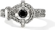 John Hardy Icon Ring, Sterling Silver, Black Sapphire, 4mm (Nordstrom Exclusive)
