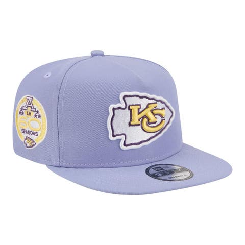 Men's New Era  Lavender Kansas City Chiefs Bloom A-Frame 9FIFTY Snapback Hat
