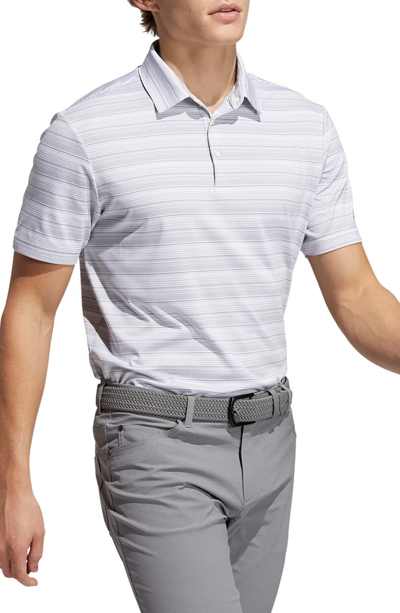 adidas Golf Heather Snap Performance Polo, Alternate, color,