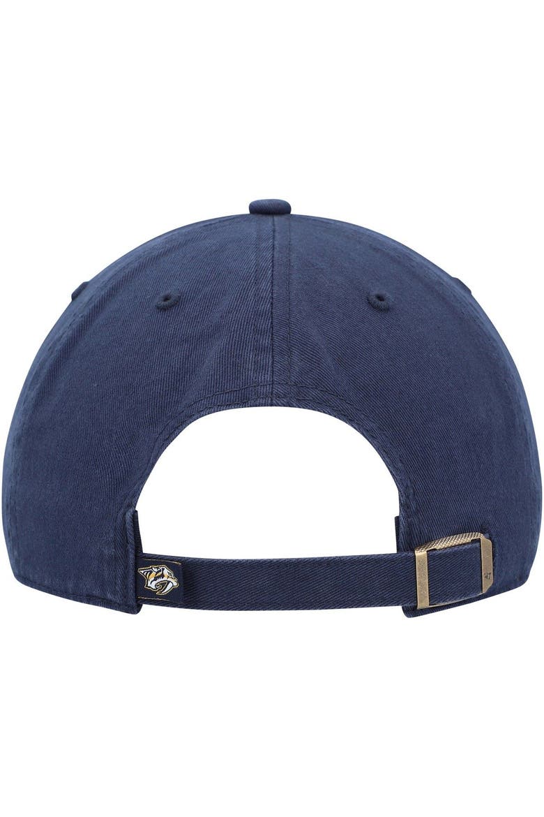 Men's '47 Navy Nashville Predators Team Clean Up Adjustable Hat, Alternate, color, Navy