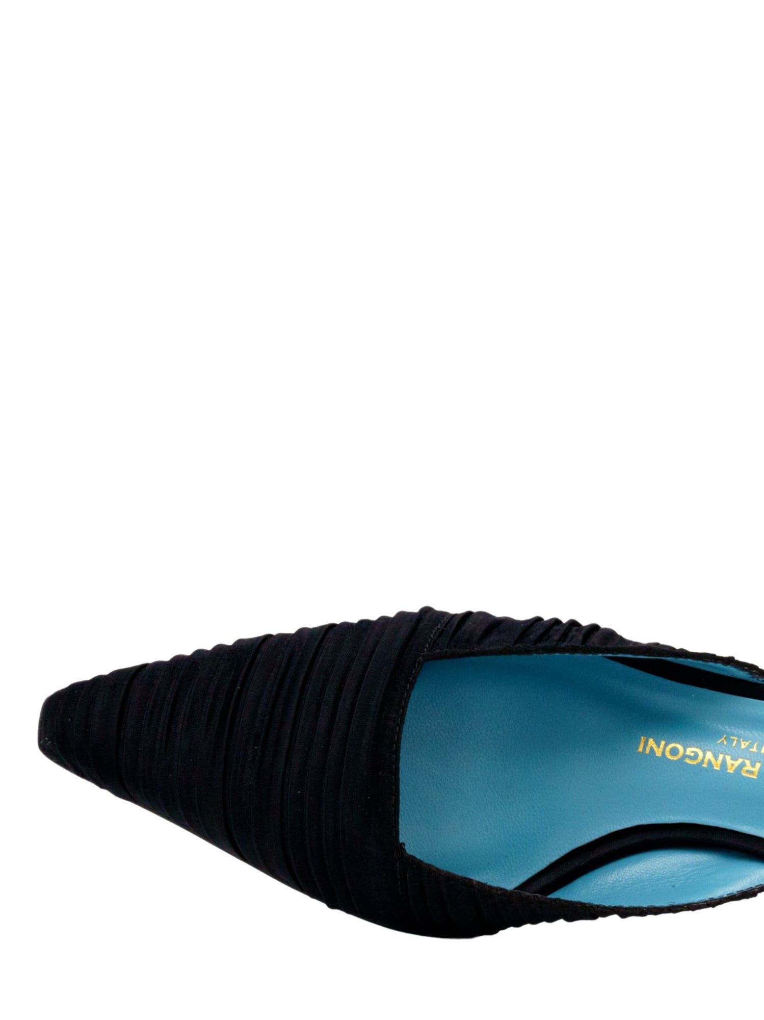 Valentina Rangoni Virgilo Low Heel Mule, Alternate, color, Black Plisse