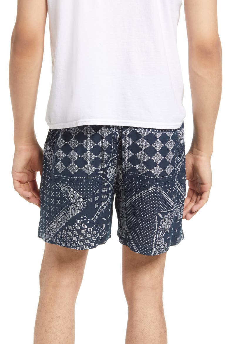 Men's Bandana Tile Shorts, Alternate, color, NAVY