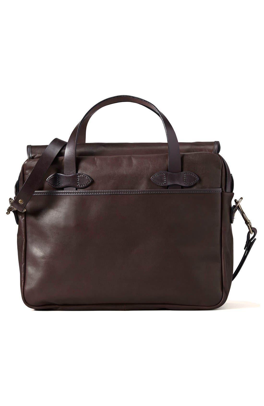 Filson Weatherproof Leather Briefcase, Alternate, color, 