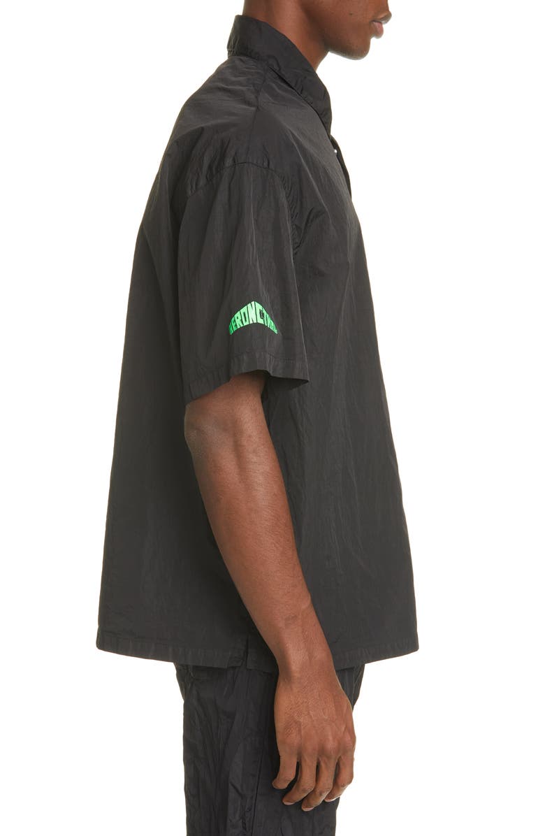 Heron Preston Patch Pocket Short Sleeve Nylon Shirt, Alternate, color,