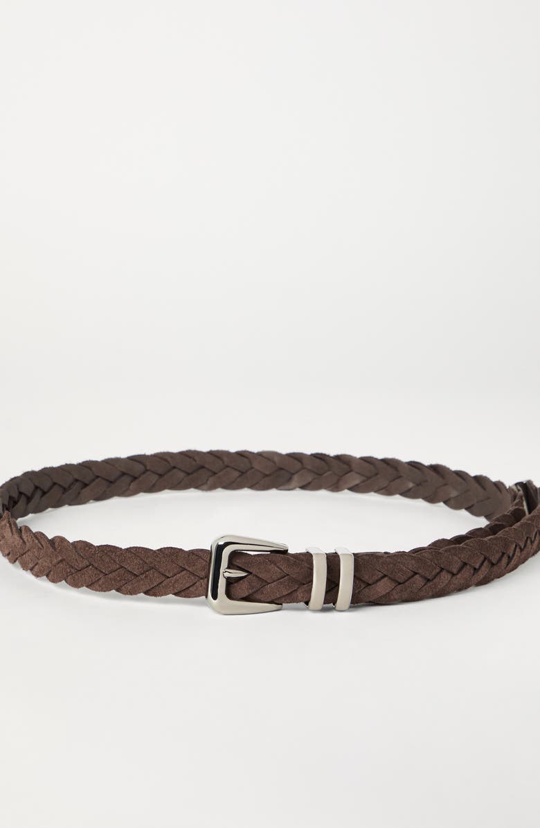 Brunello Cucinelli Calfskin belt, Alternate, color, Rust Brown