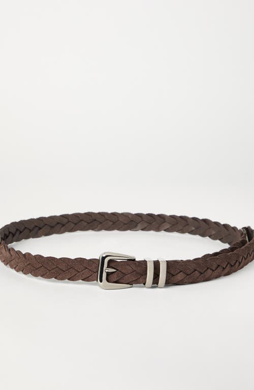 Brunello Cucinelli Calfskin Belt In Brown