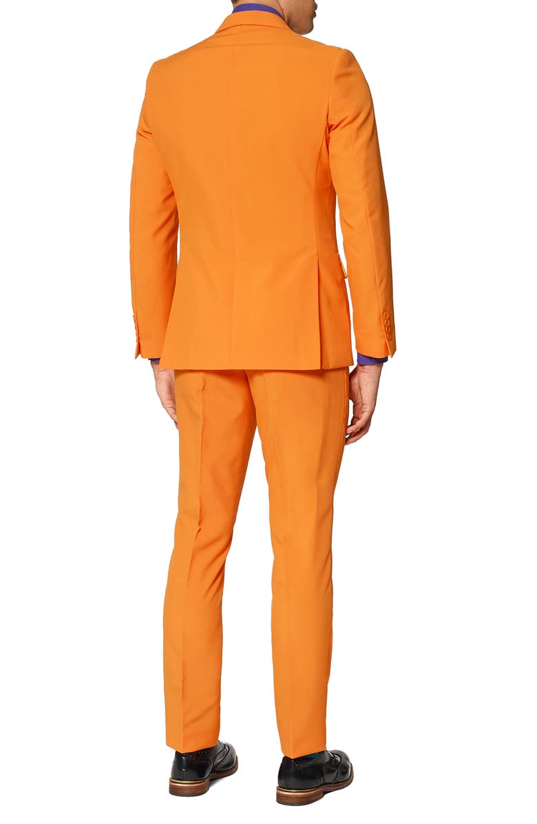 OppoSuits 'The Orange' Trim Fit Two-Piece Suit with Tie, Alternate, color, Orange