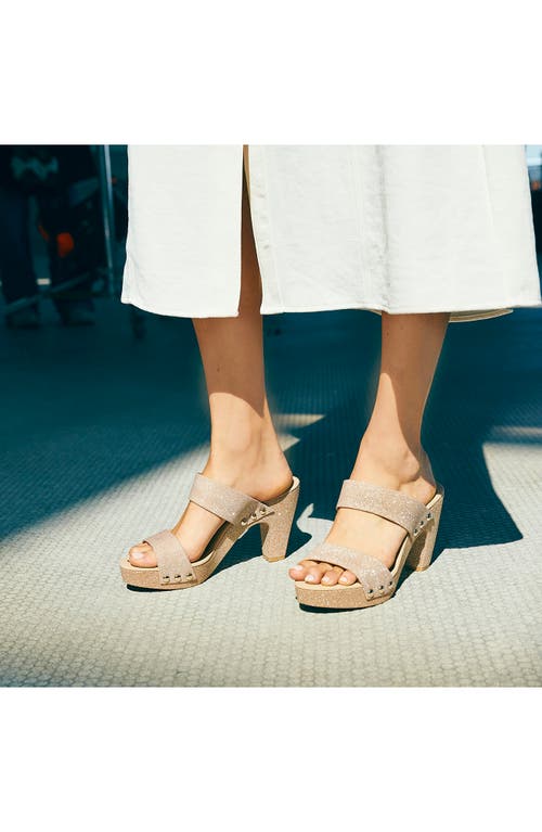 Nina Vegas Platform Slide Sandal In Beige