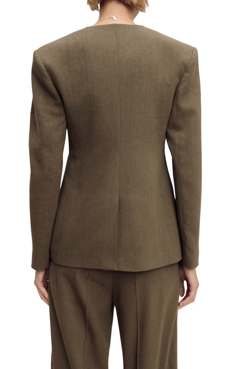 MANGO Seamless Linen Blend Blazer, Alternate, color,