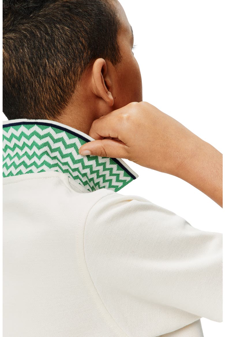 Kids' Devin Pima Cotton Piqué Polo, Alternate, color, PRISTINE