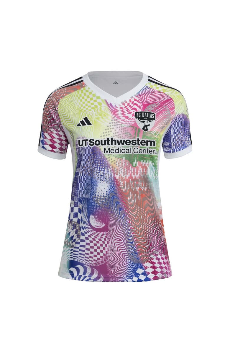 adidas Women's adidas White FC Dallas 2025 Pride Pre-Match Top, Alternate, color, White