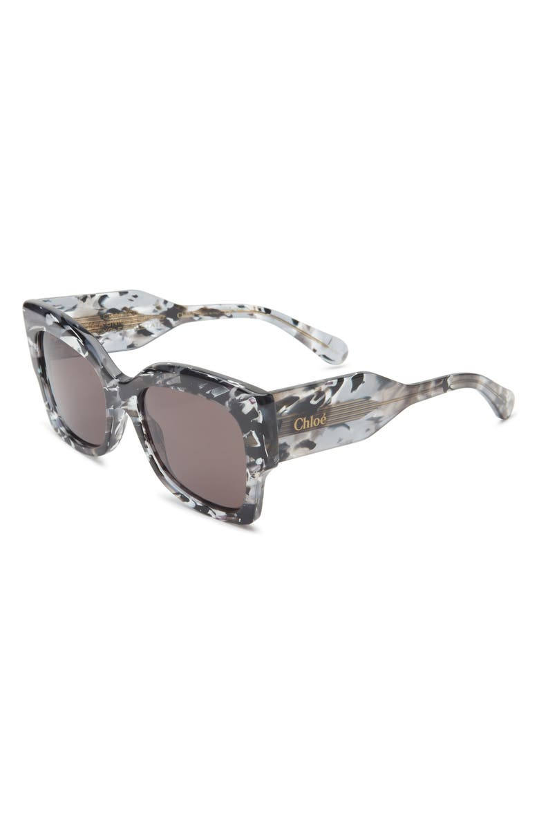 Chloé Square Sunglasses, Alternate, color, Grey Grey Grey