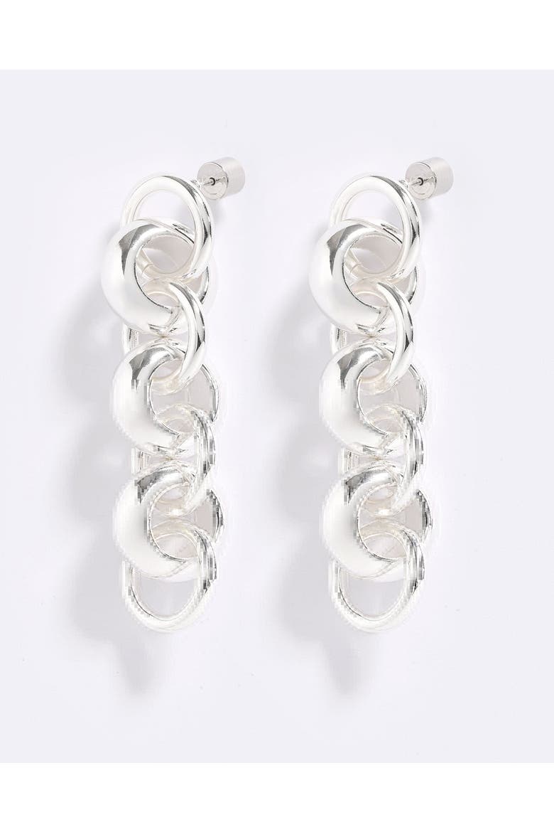 Lucien Earrings, Main, color, Silver