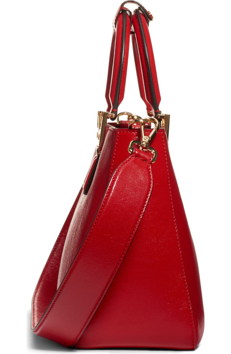 Fendi Small Glacier Top Handle Leather Tote, Alternate, color,