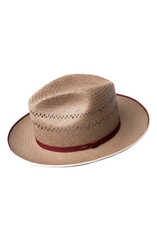 Bailey Delmont Straw Fedora In Amphora