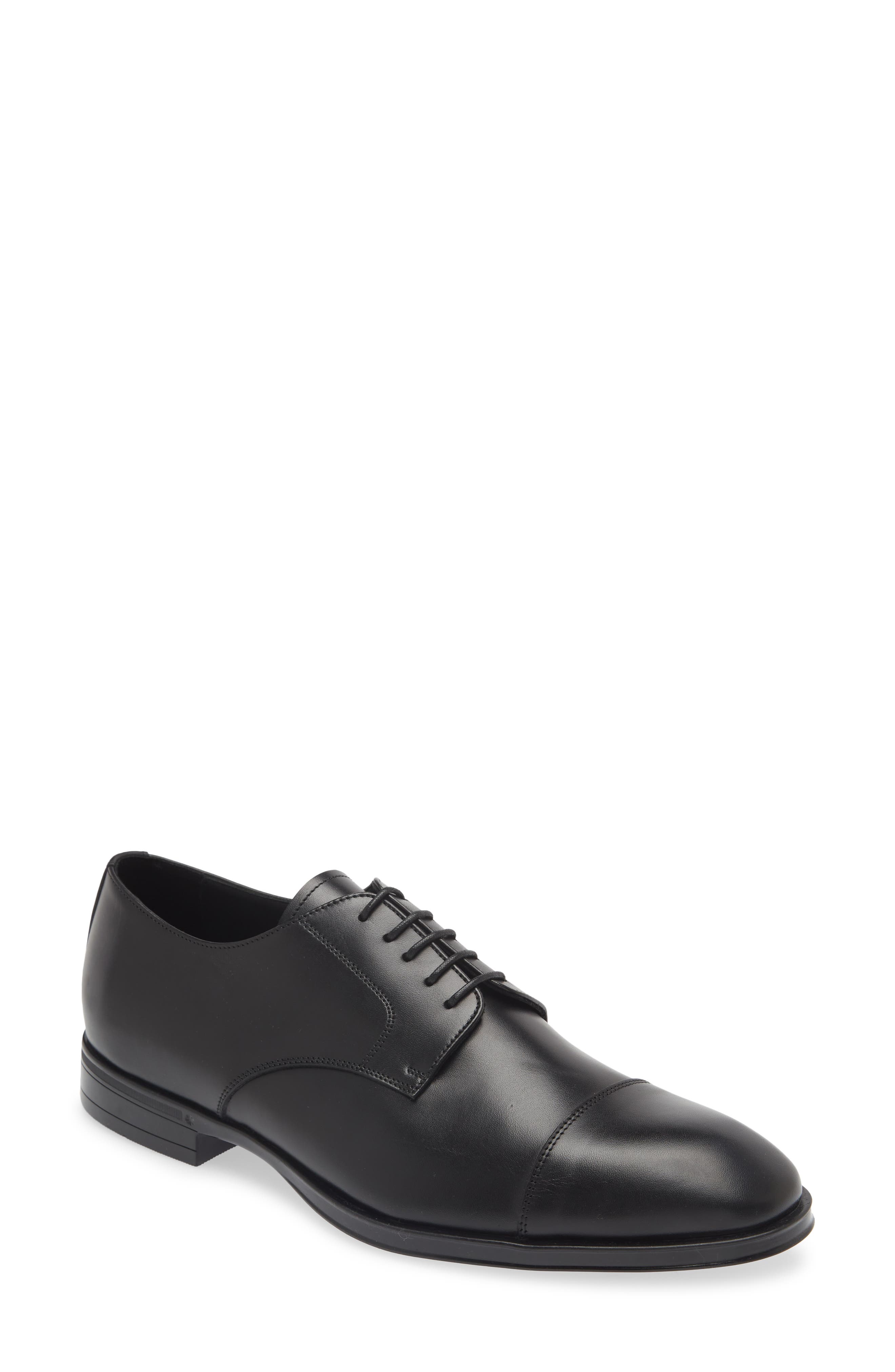 Canali Cap Toe Derby, Main, color, Black