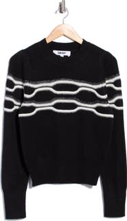 DKNY Horizontal Line Crewneck Sweater