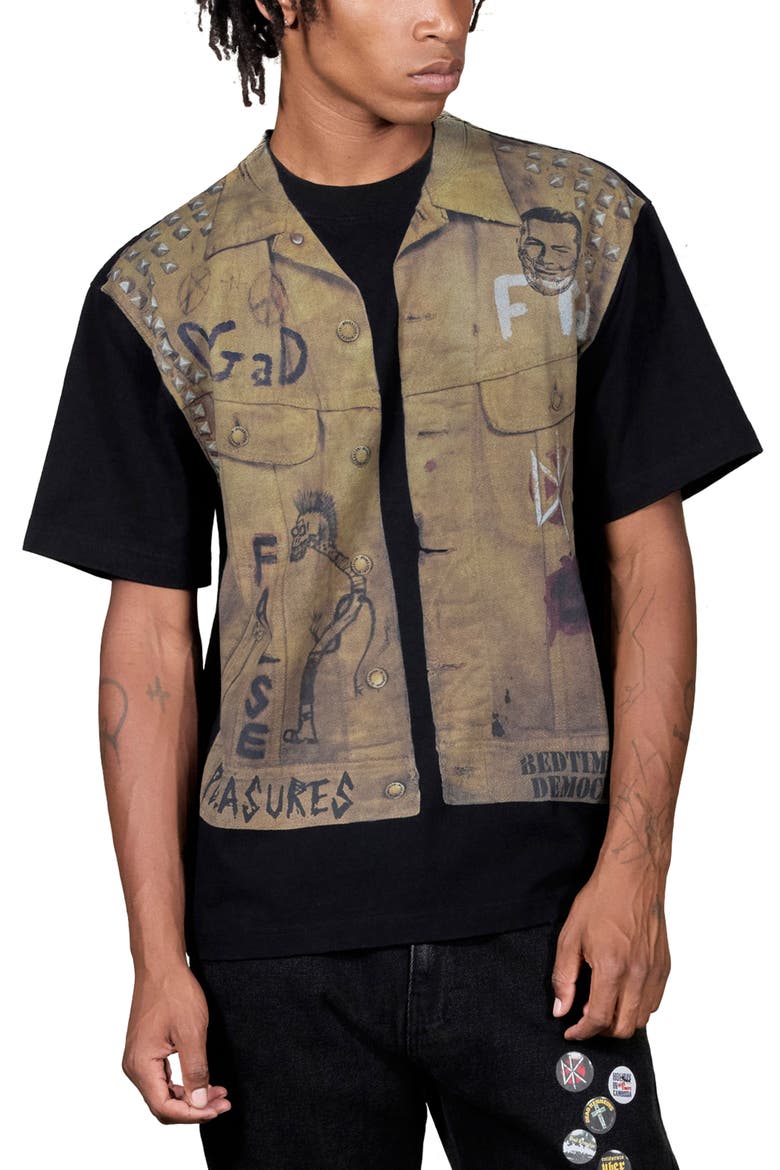 Vest Heavyweight Graphic T-Shirt, Main, color, BLACK