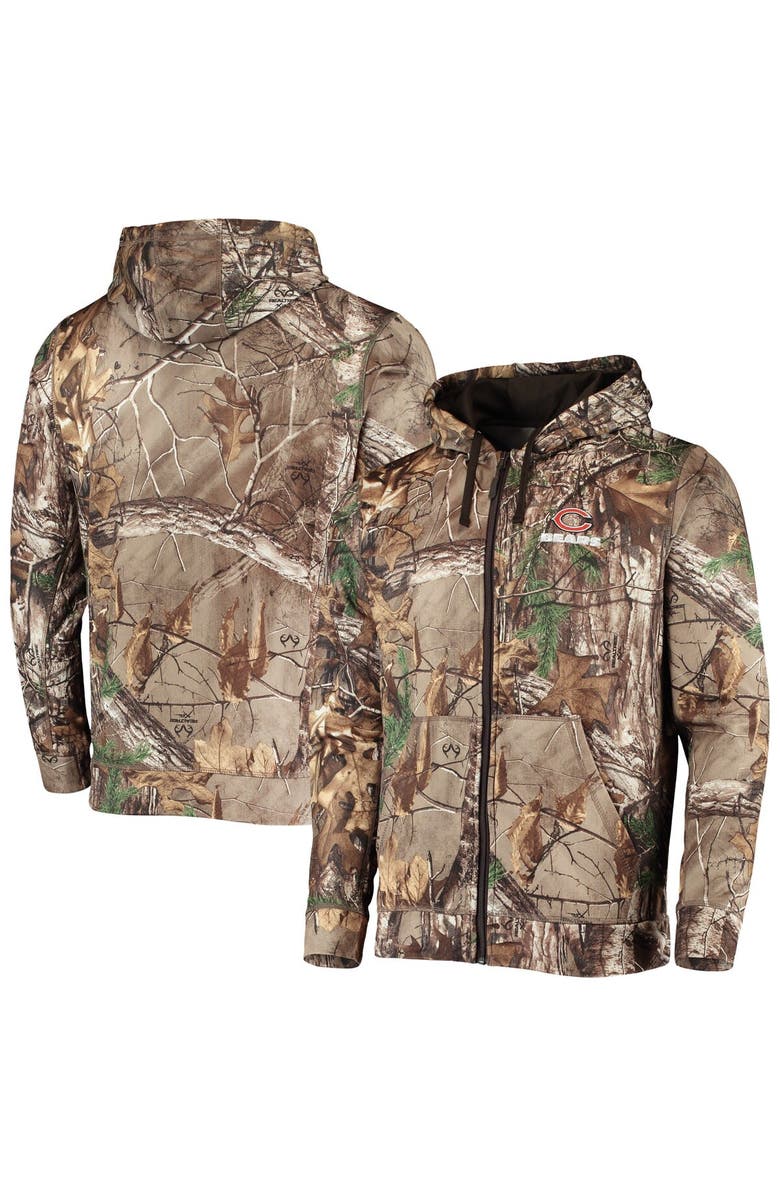 DUNBROOKE Men's Dunbrooke Realtree Camo Chicago Bears Trophy Tech Fleece Full-Zip Hoodie, Main, color, Realtree Camo