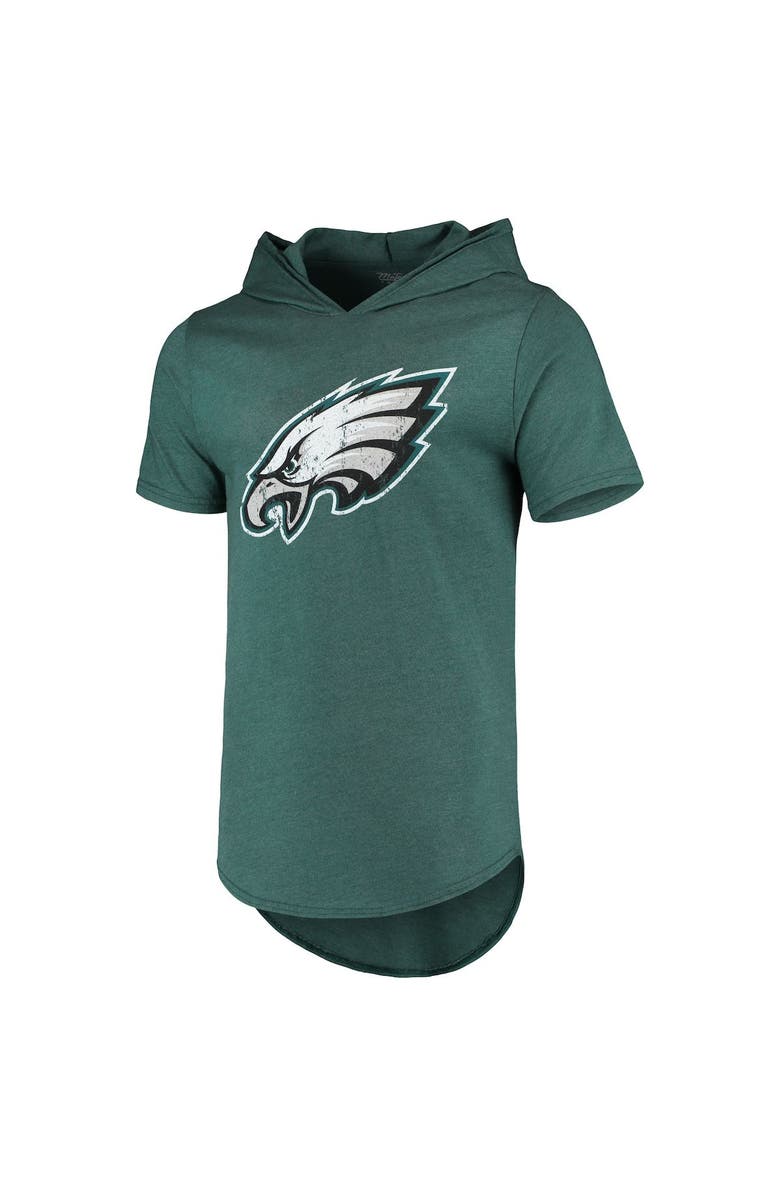 Majestic Threads Men's Majestic Threads Midnight Green Philadelphia Eagles Primary Logo Tri-Blend Hoodie T-Shirt, Alternate, color, 
