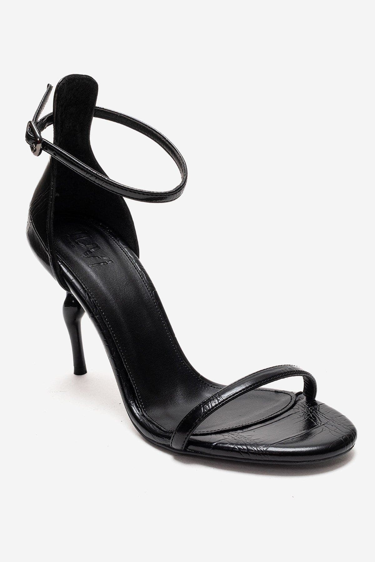 Prologue Shoes Yelena Ankle Strap Stiletto Pump, Alternate, color, Black Print