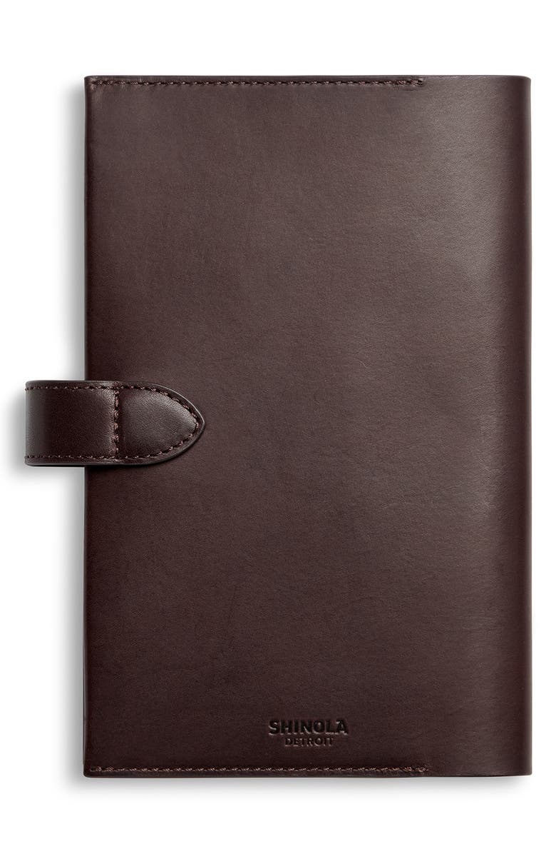 Shinola Snap Vachetta Leather Journal Cover, Alternate, color, 
