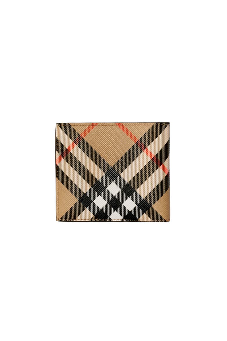 Check Bifold Coin Wallet, Alternate, color, Sand beige