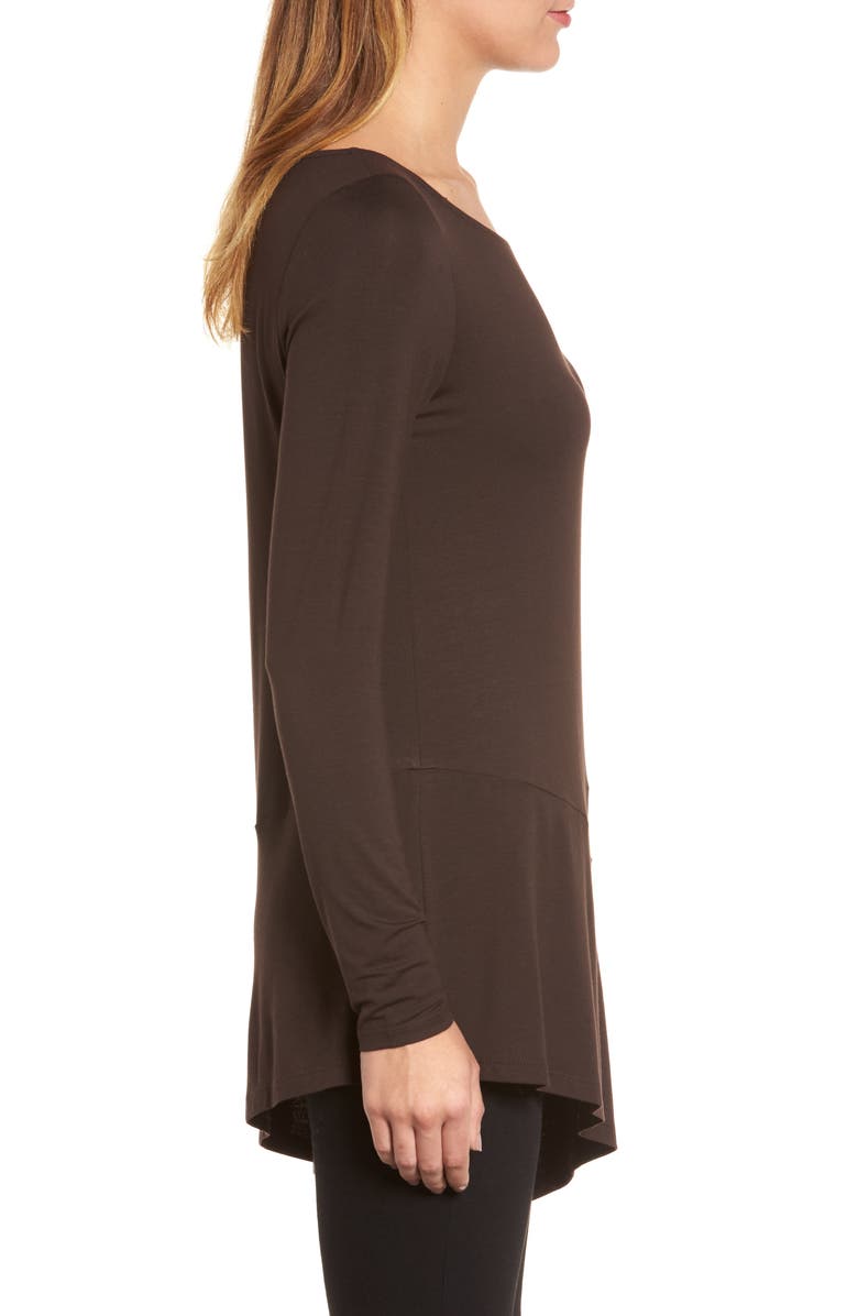 Eileen Fisher Bateau Neck Asymmetrical Jersey Tunic, Alternate, color,