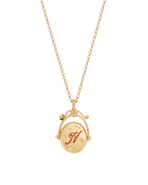 Fable England N Initial Nasturtium Gold Spinner Chain Necklace