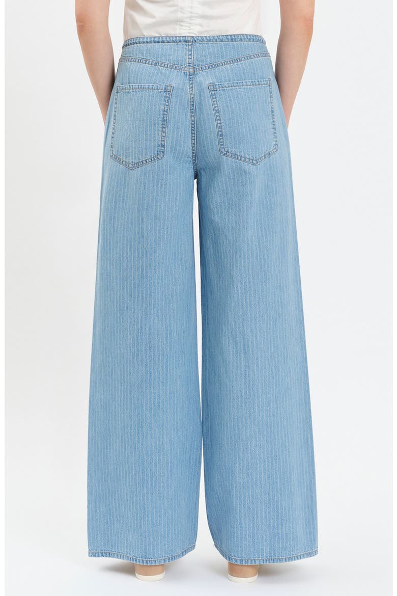 Madison Stripe Drawstring Wide Leg Jeans, Alternate, color, WHIMSY