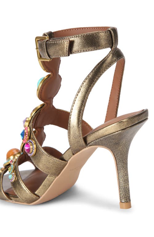 Kurt Geiger Womens Bronze Com Octavia High Crystal-embellished Metallic-leather Heeled Sandals