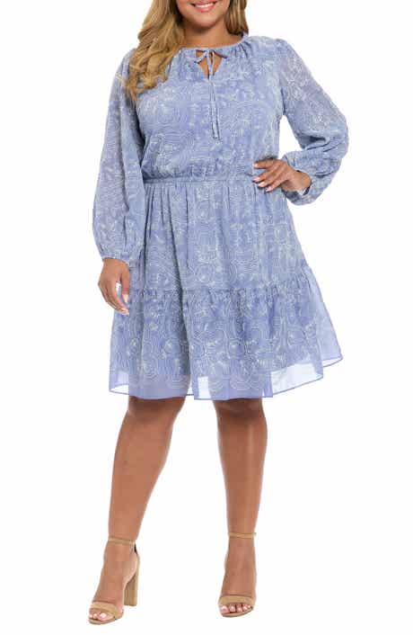 Floral Embroidered Long Sleeve Dress