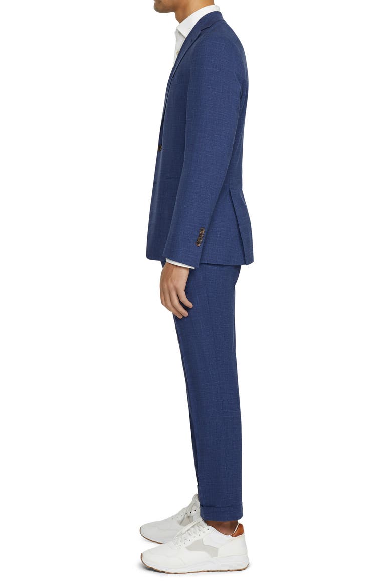 Hampton Unconstructed Wool Blend Sport Coat, Alternate, color, BLUE