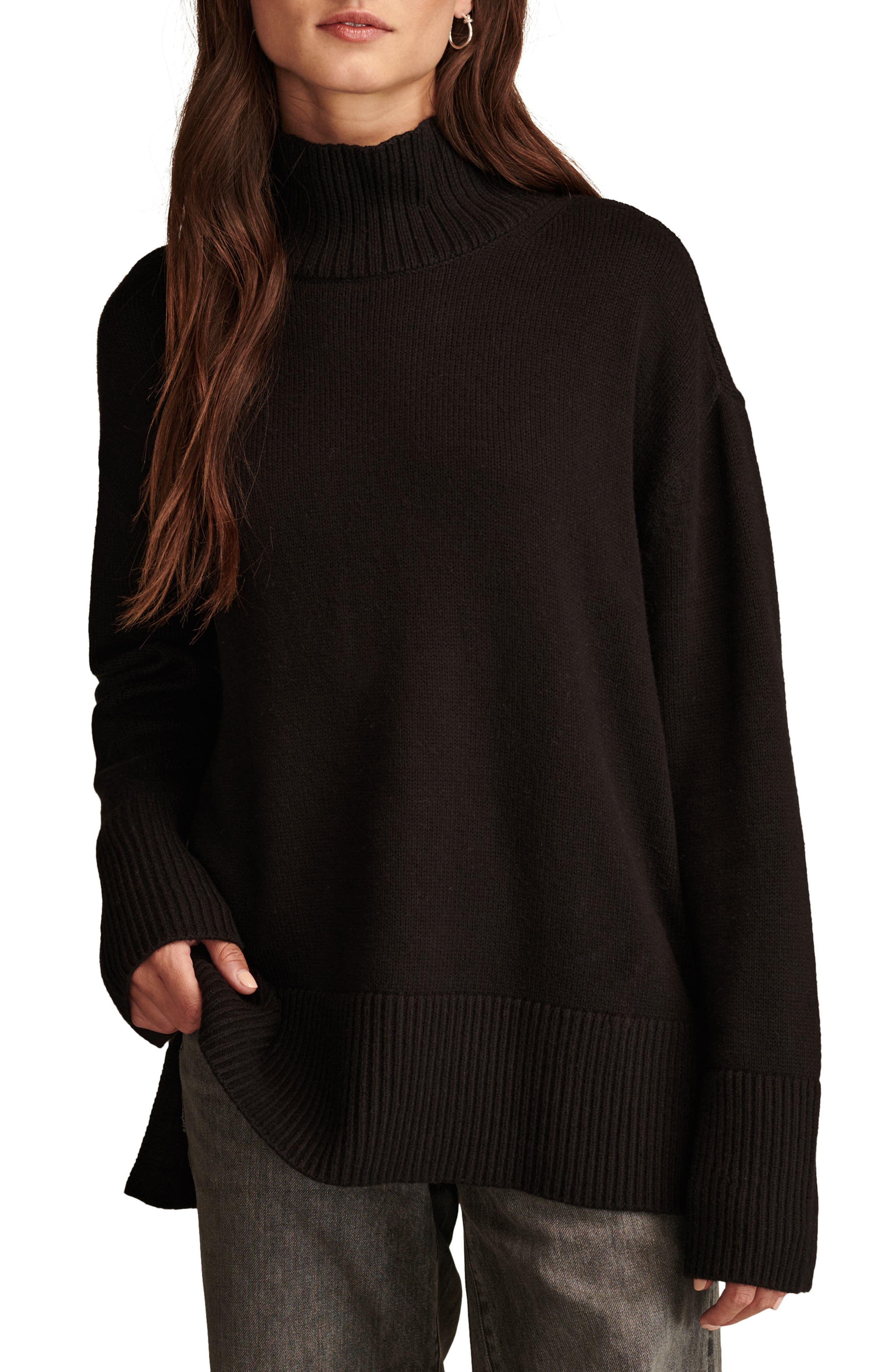 Lucky Brand Cotton Blend Turtleneck Sweater